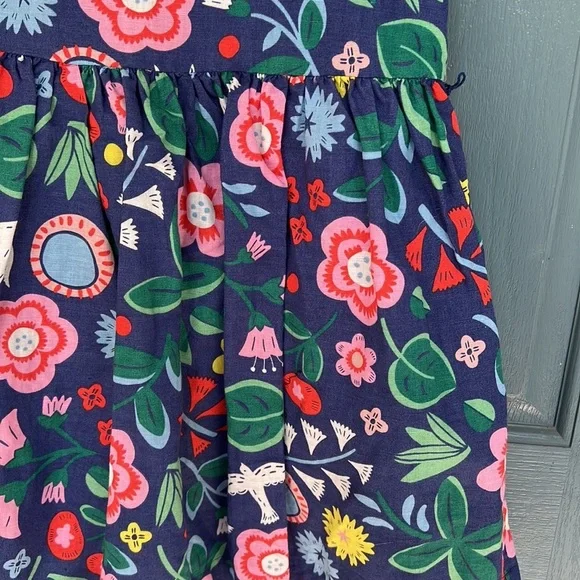 Mini Boden Floral Kids Dress - Blue and Pink - Picture 10 of 10